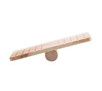 Tnfeeon Juguete de Madera para Hámster con Balancín, Material de Madera Natural, Divertido Juguete para Masticar para Hámsteres y Animales Pequeños, Patio de Juegos de 7,5 Pulgadas para Ejercicio y