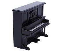 Tnfeeon Juguete de Piano de Madera 1:12, Muebles de Casa de Muñecas en Miniatura para Aprendizaje Musical y Juegos de Simulación para Niños y Niños Pequeños (Piano-Negro)
