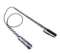 Tnfeeon Juguete Interactivo para Perros, Palo retráctil Entrenamiento de Gato Teaser Jugar Varita Mascota burlas Coqueteo Polo Diversión Juguete(L-Negro)