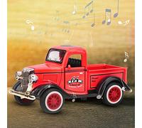 Tnfeeon Juguete para Camioneta, Modelo Fundido a Presión de Aleación con Luces y Sonidos, Juguetes Interactivos Clásicos para Niños (Rojo)