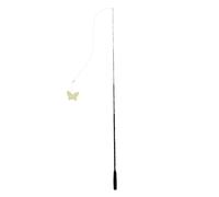 Tnfeeon Juguete para Gato con Varita Retráctil y Mariposa, Juguete Ligero y Extensible para Caña de Pescar con Mariposa para Niños para Jugar Al Aire Libre