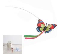 Tnfeeon Juguete para Gatos con Forma de Mariposa, Mariposas Giratorias Interactivas, Atrae a los Gatitos con Movimiento de 360 Grados, Alambre de Acero Duradero y PP para Jugar en Interiores