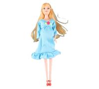 Tnfeeon Juguete para mamá Embarazada, Muñeca de Plástico de con Vientre Extraíble para Niños, Juego de Maternidad e Interacción Entre e Hijos (Blue)