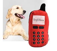 Tnfeeon Juguete para Masticar Mascotas, teléfono Celular de Felpa Perros Gatos Sonido Juguete para Masticar Juguete Interactivo para Masticar Resistente al Rasgado(Rojo)