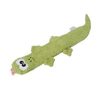Tnfeeon Juguetes Chirriantes para Perros, Juguete Masticable de Peluche para Reducir la Ansiedad, Forma de Lagarto Suave con Sonidos Chirriantes, Ideal para Perros Pequeños a Medianos (Green)