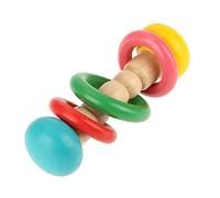 Tnfeeon Juguetes de sonajero para bebés, Mango de Madera Sonajero de múltiples Texturas con música Juguetes sensoriales Regalo de Desarrollo temprano Adecuado para bebés(Tipo de Tres sonajeros)