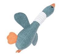 Tnfeeon Juguetes para Perros Chirriantes, Juguete para Masticar para Cachorros, Algodón Suave y Lino, Forma de Ganso, 13 por 9 por 2,5 Pulgadas, para Cachorros Pequeños y Medianos, Entrenamiento,