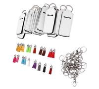Tnfeeon Kit de Bricolaje de Goma con 60 Piezas, Listo para Sublimación para Diseños Personalizados, Perfecto para Uso Personal o Proyectos de Manualidades Llavero con Soporte para Bálsamo Labial,