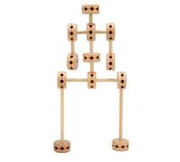 Tnfeeon Kit de Construcción Juego de Conectores de Bolas y Varillas de Madera, Juguete de Construcción Stem de 120 Piezas, Juego de Conexión con Tornillos Lijados Lisos para Niños, Interior,