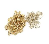 Tnfeeon Kit de Ojales de Metal de 5 Mm, 200 Piezas de Ojales y Arandelas Doradas para Tela de Cuero, Lona, cinturón, Bolsa, Reparación Artesanal de Ropa