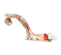 Tnfeeon Kit Educativo de Modelo de Excavadora Hidráulica, Aprendizaje Práctico Stem con Hidráulico único Que Simula Acciones Reales de Elevación y Excavación, Construcción de Madera Compuesta para