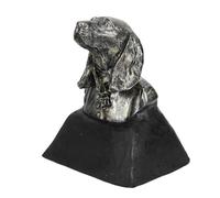 Tnfeeon Lápida Conmemorativa para Perros, Marcador lizado para Tumbas de Mascotas con Estatua de Cabeza de Perro para Decoración de Jardín Resistente a la Intemperie