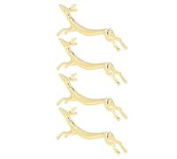 Tnfeeon Las cucharas de reforma de los perros son superficies lisas reutilizables que reparan los cubiertos para el descanso oro -sstick de 4 piezas de casa (modelo pequeño de ciervo)