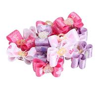 Tnfeeon Lazos para Perros, 15 Uds., Flores Coloridas para Cabeza de Mascota, Adornos para la Cabeza para Mascotas, Pinzas para el Cabello para Mascotas, Accesorios de Aseo