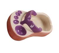 Tnfeeon Lindo Plato de Cerámica para Patatas Fritas con Chanclas, Plato para Servir Aperitivos con Diseño único para Uso Doméstico y Cafetería (PURPLE)