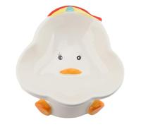 Tnfeeon Lindo Tazón para Refrigerios de Animales de Dibujos Animados, Comedero de Cerámica para Mascotas con Decoración Encantadora y Diseño Elegante para Perros y Gatos, 6.1 X 5.91 X 4.92 Pulgadas,