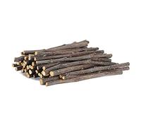 Tnfeeon Los Palitos de Masticar de Madera de Manzano Natural Promueven un Rechinado de Dientes Saludable para Hámsteres, Conejos, Cobayas y Pájaros con Fragancia Real de Madera de Manzano Que