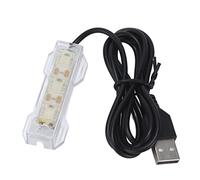 Tnfeeon Luz de Acuario, Carga USB, Plástico, Mini Pecera, Luz, Luz LED Colorida de Alto Brillo para Plantas Acuáticas de Coral Y Mantenimiento de Peces