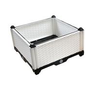 Tnfeeon Macetero Elevado, Camas Elevadas, Almacenamiento de Drenaje para Flores, Verduras, Balcón, Escuela, Jardinería Al Aire Libre, Macetero, Plástico Rectangular con Cama de Jardín Elevada de (#6)