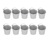 Tnfeeon Macetero Suculento de 1,6 X 2,2 X,4 Pulgadas, Cubo Pequeño de Hierro para Decoración de Alféizar de Ventana de Escritorio, Flores Artificiales, Maceta de Metal, 10 Uds. (4 * 5.5 * 6)