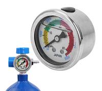 Tnfeeon Manómetro, Lecturas Precisas de 6000 PSI Construcción de Acero Inoxidable Escala Transparente para Bomba de Aire Buceo 3.2 Oz Entusiastas Al Aire Portátiles Profesionales