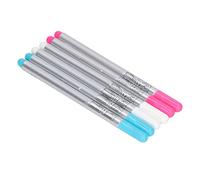 Tnfeeon Marcadores de Tela Borrables con Calor, Bolígrafos de Bordado Solubles en Agua, Paquete de 6 Puntas de Fibra de Plástico con Punta Suave, 3 Colores que Se Desvanecen por Calor por Encima de