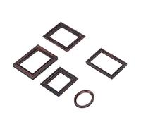 Tnfeeon Marcos de Fotos en Miniatura, Juego de Plástico de Estilo Antiguo de 5 Piezas para Decoración de Casa de Muñecas con Exquisita Artesanía, Detalles Realistas, Mejora del Ambiente del Hogar,