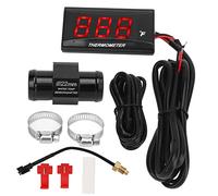 Tnfeeon Medidor de Temperatura de Agua de Motocicleta Alojamiento ABS Fácil Instalación de Modelo de Modelo Universal para Todos los Corredores (rojo)
