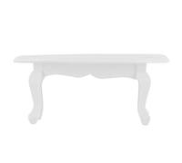 Tnfeeon Mesa de Centro de Madera en Miniatura, Accesorio para Casa de Muñecas a Escala 1:12 con Elegante Acabado Blanco para Coleccionistas Que Mejora Las Escenas de la Sala de Estar El Diseño