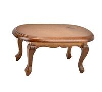 Tnfeeon Mesa de té de Madera para Casa de Muñecas, Decoración de Mesa de Centro en Miniatura de Madera, Alta Simulación para Sala de Estar de Casa de Muñecas