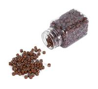 Tnfeeon Microanillos Forrados de Silicona de 1000 Piezas, Herramientas de Extensión de Cabello de Aluminio, Cuentas Suaves Indetectables para Uso Profesional y Doméstico (marrón claro)
