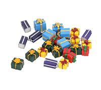 Tnfeeon Mini Adornos de Navidad House de Muñecas Educational Tiempos Navidad para 1:12 Muñecas, Modelo Resina 5 Colores para Artesanía, Regalos Bebés, Fiestas Halloween, Preferencia Fiesta