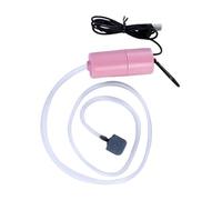 Tnfeeon Mini Bomba de Oxígeno para Pecera USB, Diseño Súper Silencioso, Material ABS, Bomba de Aire Compacta y Portátil para Acuarios Domésticos y Aventuras de Pesca Al Aire Libre (Pink)