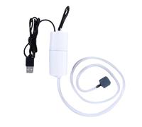 Tnfeeon Mini Bomba de Oxígeno para Pecera USB, Diseño Súper Silencioso, Material ABS, Bomba de Aire Compacta y Portátil para Acuarios Domésticos y Aventuras de Pesca Al Aire Libre (White)