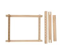 Tnfeeon Mini Máquina de Tejer de Madera Tradicional de Bricolaje, Telar de Tejer de Madera Maciza para Actividades Artesanales Educativas para Niños