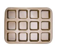 Tnfeeon Mini Moldes para Hornear Pan, Molde para Brownie de Acero Al Carbono con Revestimiento Antiadherente, 12 Cavidades de 10,5 X 14,0 Pulgadas para Brownies, Mini Pasteles, Postres, Horneado en