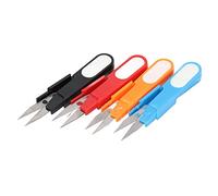 Tnfeeon Mini Pequeños Cortadores de Hilo de Acero Inoxidable con Tapas para Coser la Cuerda, la Punta de Recorte de Costura de la Luz para Proyectos de Manualidades, 4 Piezas de Hilo