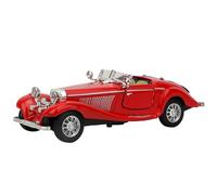 Tnfeeon Modelo de Coche Antiguo, Juguete Extraíble de Aleación con Luces y Música, Escala Realista 1:18, Color Rojo para Jóvenes Entusiastas, Regalo de Cumpleaños y Navidad (Rojo)