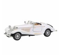 Tnfeeon Modelo de Coche Antiguo, Juguete Extraíble de Aleación con Luces y Música, Escala Realista 1:18, Color Rojo para Jóvenes Entusiastas, Regalo de Cumpleaños y Navidad (White)