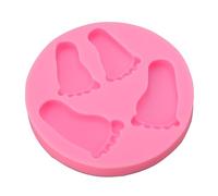 Tnfeeon Molde de Silicona 3D para Pies de bebé, Resistente Al Calor, Molde para Fondant, Bandeja de Fundición Antiadherente Reutilizable para Decoración de Pasteles de Baby Shower, Chocolate,