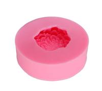 Tnfeeon Molde de Silicona con Flor de Peonía 3D, Molde Reutilizable de Grado Alimenticio para Fondant, Chocolate, Caramelo con Interior Brillante, Flexible para Velas de Flor de Peonía para