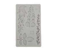 Tnfeeon Molde de Silicona de Hoja, Molde para Hornear Antiadherente de Grado Alimenticio con 10 Patrones de Hojas, Bandeja Flexible de Fondant de Chocolate para Decoración de Pasteles, Bodas,