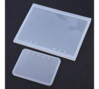 Tnfeeon Molde para Cubierta de Bloc de Notas, 2 unids/Set A5 A7 Molde de Silicona de Resina Moldes de fundición de Silicona Moldes de Resina Antiadherente para Cubierta de Bloc de Notas de Cristal