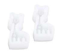Tnfeeon Molde para Fondant, Moldes de Silicona para Animales, 2 Unidades de 4,2 X 1,8 X 1, Pulgadas, Molde para Fondant de Jirafa para Decoración de Tartas, Chocolate, Caramelo, Arcilla Polimérica,
