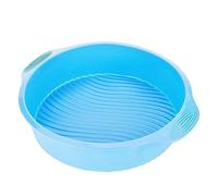 Tnfeeon Molde para Pasteles de Silicona, Molde para Hornear Redondo de 9 Pulgadas con Fondo Ondulado, para Pasteles de Fácil Liberación, Resistente Al Calor 446 °F, para Horno, Microondas, (BLUE)