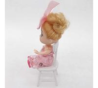 Tnfeeon Muebles para Casa de Muñecas, Silla de Comedor de Madera en Miniatura Blanca para Muñecas 1:12, Accesorio Decoración de la Sala de Estar de la Casa de (White)