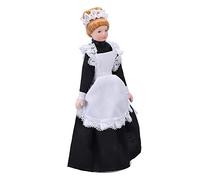 Tnfeeon Muñeca de Salón Victoriana en Miniatura, Muñeca de Criada de Cerámica, Accesorio de Casa de Muñecas Hecho a Mano para Coleccionistas y Regalos