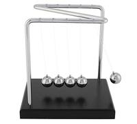 Tnfeeon Newton Cradle Balance Balls Toy Base de Madera Péndulo Juguete de Escritorio con 5 Bolas Sólidas 14 X 11,5 X 15 Cm para el Aprendizaje de Física Decoración de Escritorio de Oficina Alivio