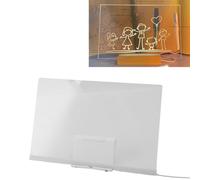 Tnfeeon Nota LED Board Acrílico USB Solar Light Up Dry Borne Board con 7 Colores Pen Stand 30W para Menú de Publicidad Menaje de Dibujo