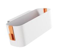 Tnfeeon Organizador de Estantes para Mesita de Noche, Plástico ABS, Almacenamiento Colgante Que Ahorra Espacio con Ganchos para Litera, Ideal para Dormitorio y Dormitorio de Niños (Orange)